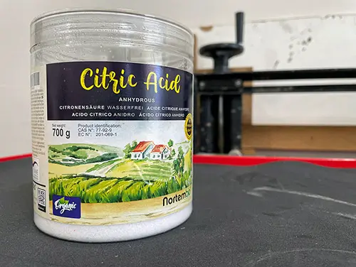 Packung Zitronensäurepulver