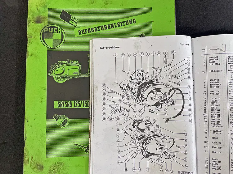 Meine Motorradhandbücher
