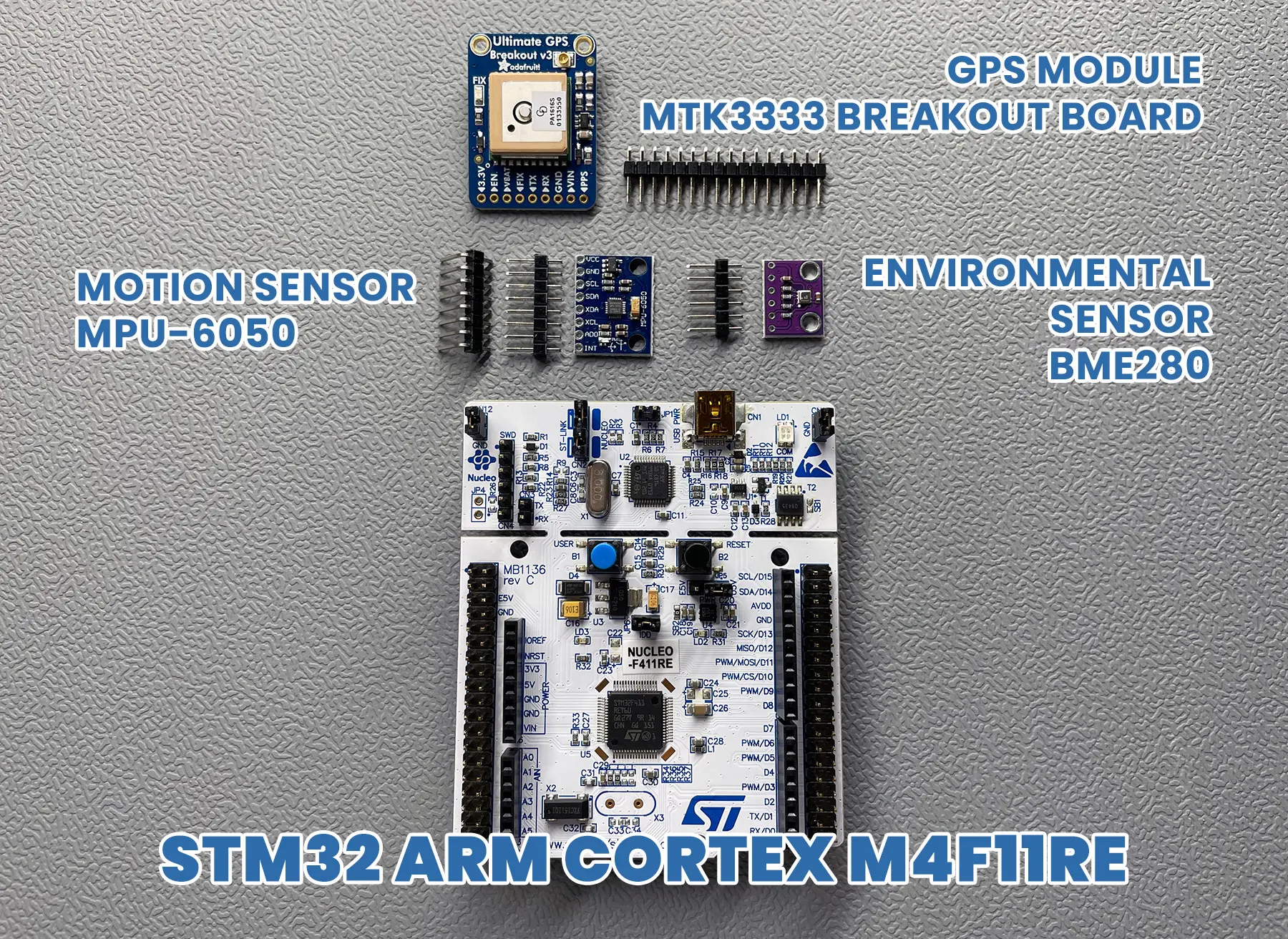 All electronics component for the project