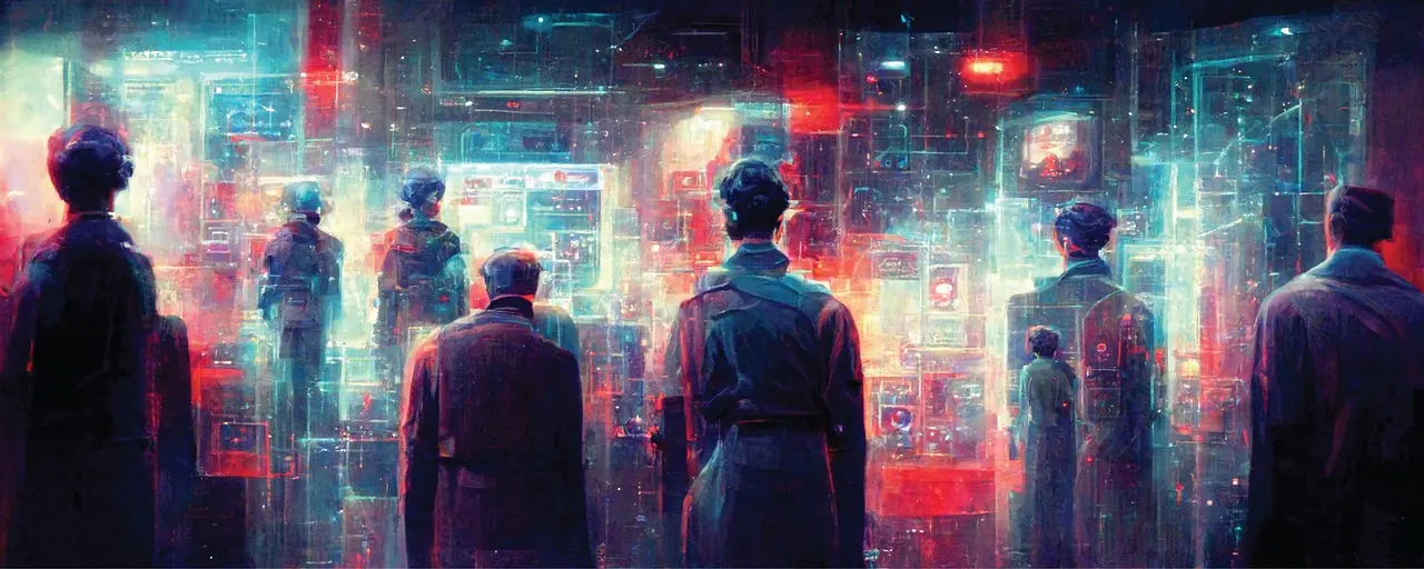 Hackerszene mit Matrix-Charme