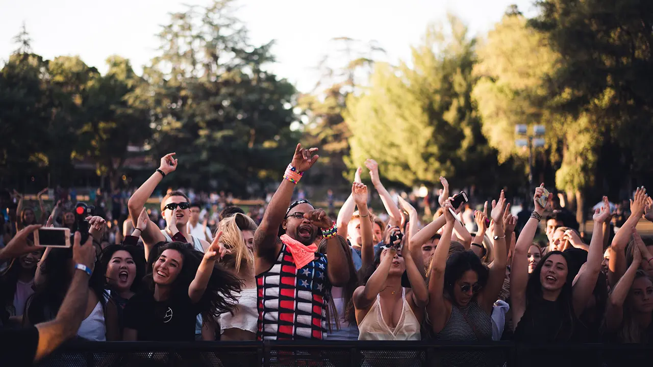 Fans, Menschenmenge vor einem Konzert