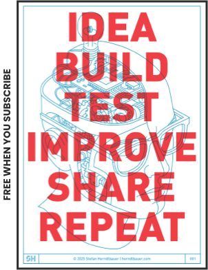 Maker Poster mounted in a frame standing on a wall